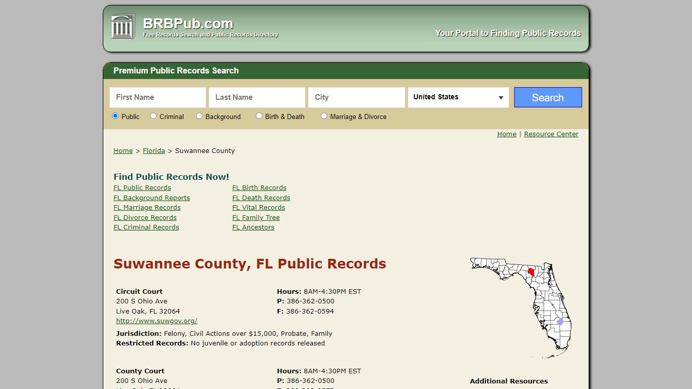 Suwannee County Public Records | Search Florida Government ...